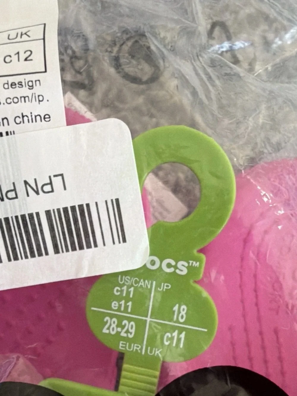 CROCS Kids Bright Pink Slide Sandals